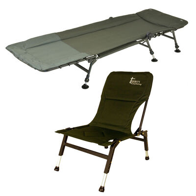 Pack confort carpe team carpfishing bedchair process + level premium - Bivouac Confort | Pacific P&ecirc;che