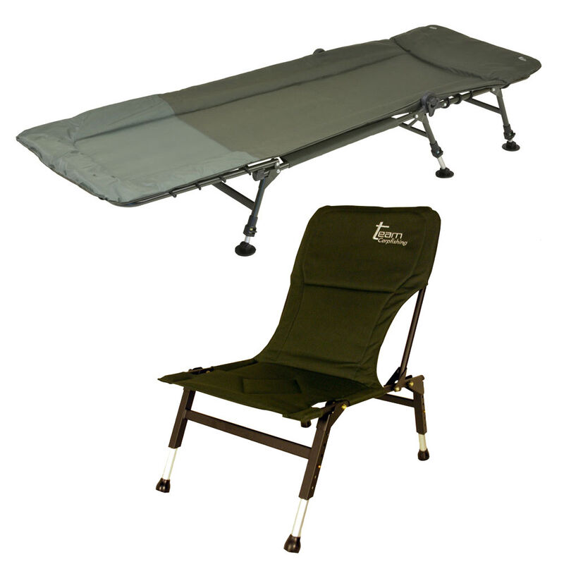 Pack confort carpe team carpfishing bedchair process + level premium - Bivouac Confort | Pacific P&ecirc;che