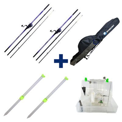 Pack Elementair Surf 420 + Surf Box + Pique Surf Alu 1 M + Fourreau Surf - Packs et ensembles | Pacific P&ecirc;che