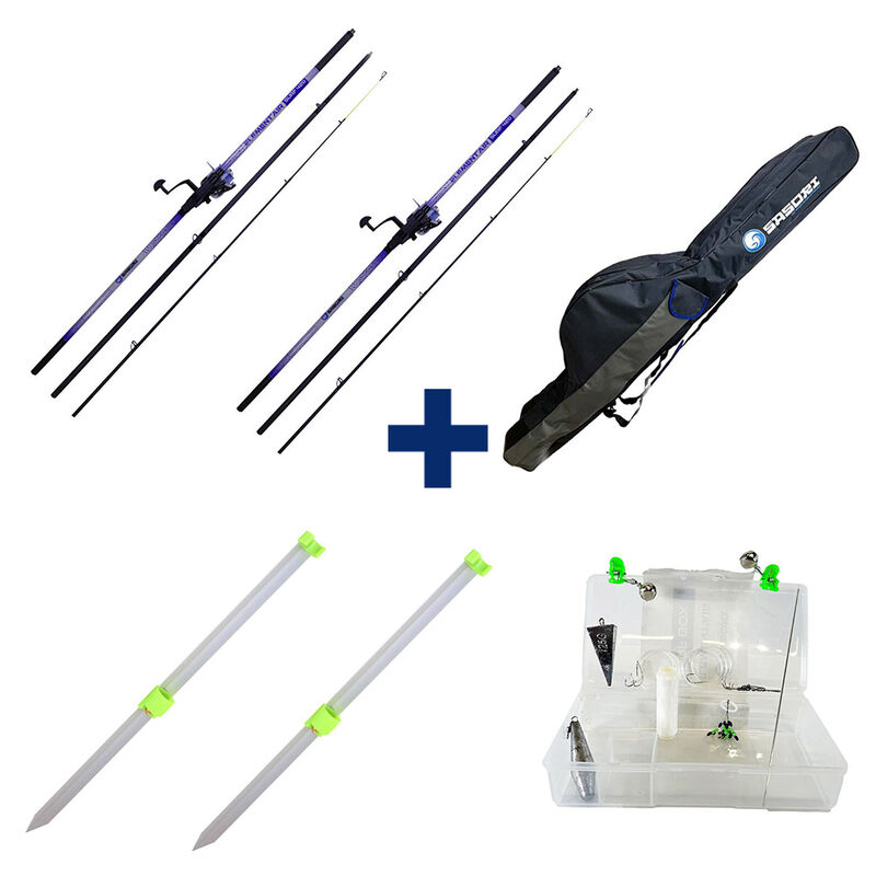 Pack Elementair Surf 420 + Surf Box + Pique Surf Alu 1 M + Fourreau Surf - Packs et ensembles | Pacific P&ecirc;che