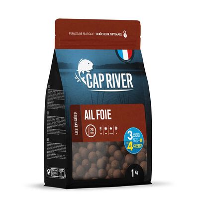 Bouillettes Cap River Ail Foie 1kg - Denses | Pacific P&ecirc;che