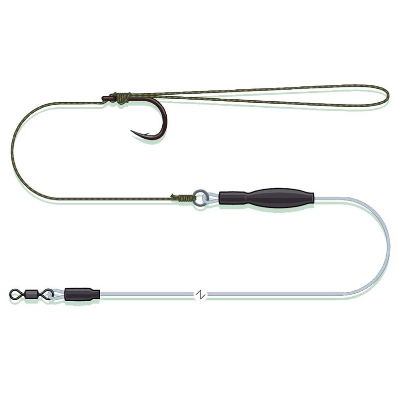 Bas de Ligne Madcat Pop Up Pellet Rig 60cm 0.80mm 66kg n&deg;2/0 - Bas de lignes mont&eacute;s | Pacific P&ecirc;che