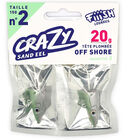 Tete plombee fiiish crazy sand eel 150 off shore 20g (x2) - T&ecirc;tes Plomb&eacute;es | Pacific P&ecirc;che