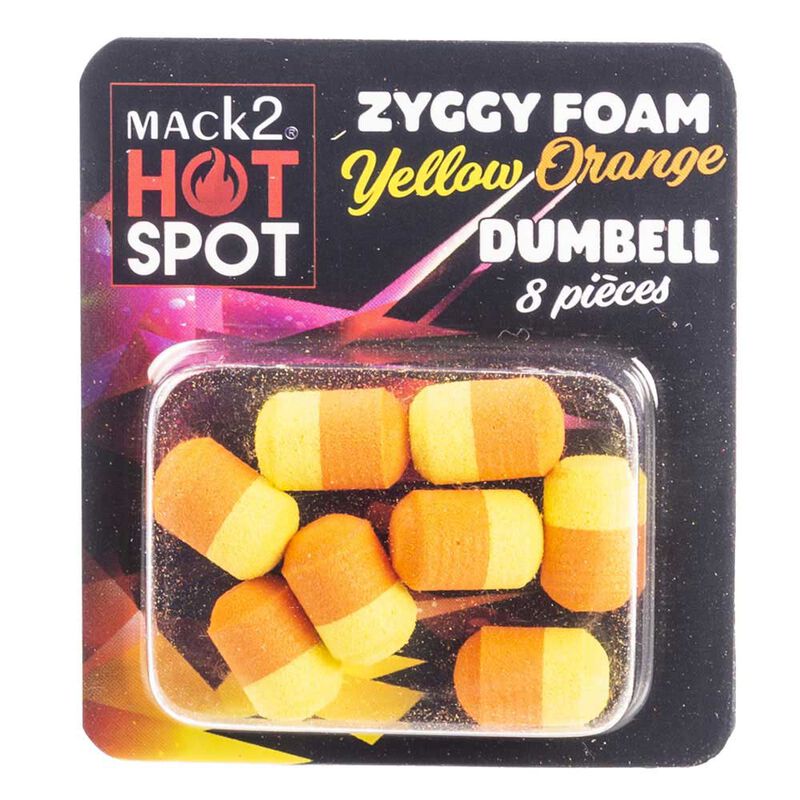 Mousse zig rig mack2 ziggy foam dumbell two tone (x8) - Imitations | Pacific P&ecirc;che