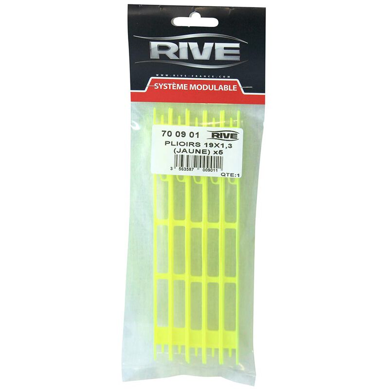 Plioirs Rive Jaune 19 x 1.3 (x5) - Plioirs | Pacific P&ecirc;che