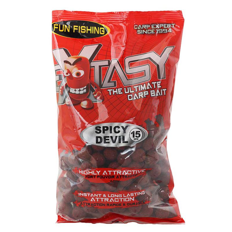 Bouillettes funfishing extasy spicy devil 800g - Denses | Pacific P&ecirc;che