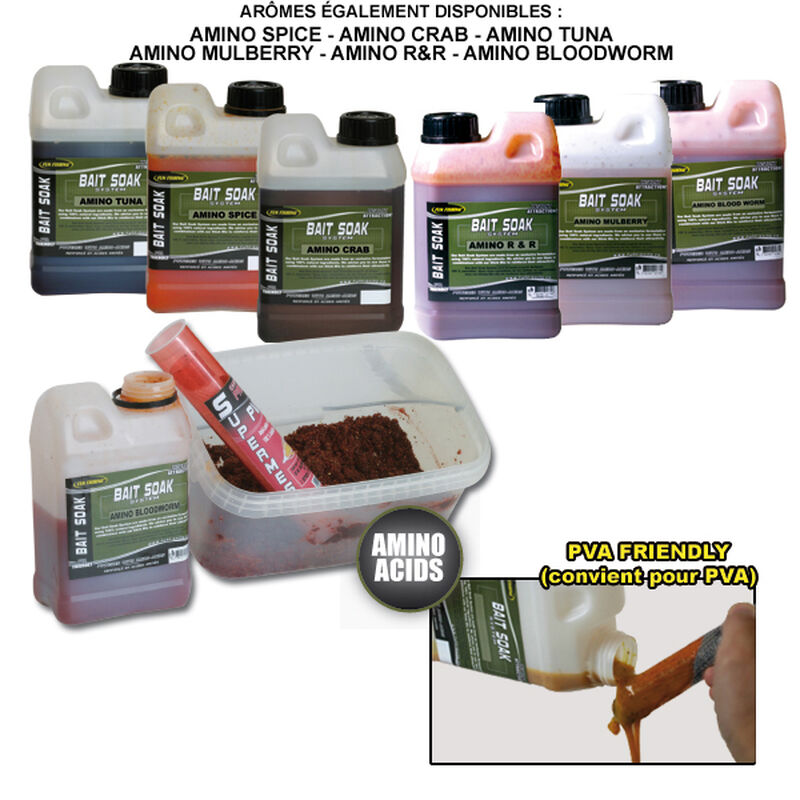 Booster carpe fun fishing bait soak system amino r 1l - Boosters / dips | Pacific P&ecirc;che