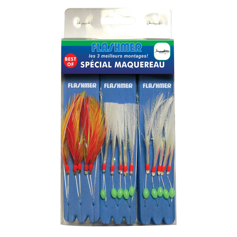 Kit de 3 bas de ligne mer flashmer best of special maquereau - Bas de Lignes / Lignes Mont&eacute;es | Pacific P&ecirc;che