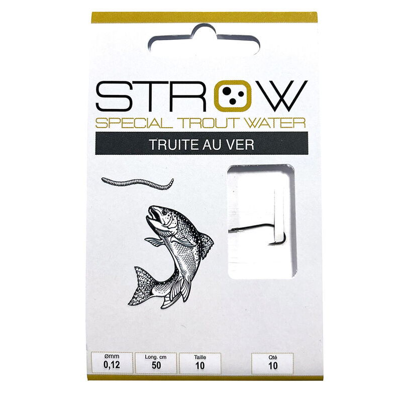 Hame&ccedil;ons mont&eacute;s STROW Truite au ver - Hame&ccedil;ons mont&eacute;s | Pacific P&ecirc;che