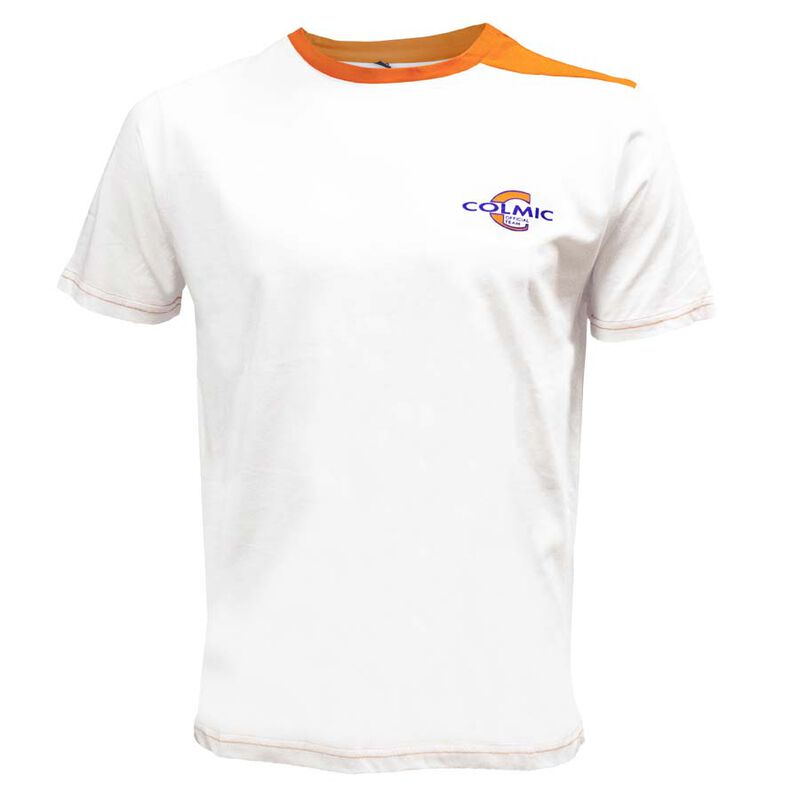 T-shirt Colmic Blanc/orange - T-shirts manches courtes | Pacific P&ecirc;che
