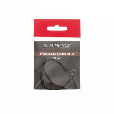 Feeder link tress&eacute; team france 10cm (2 pi&eacute;ces par pochette) - Acc. de montage feeder | Pacific P&ecirc;che