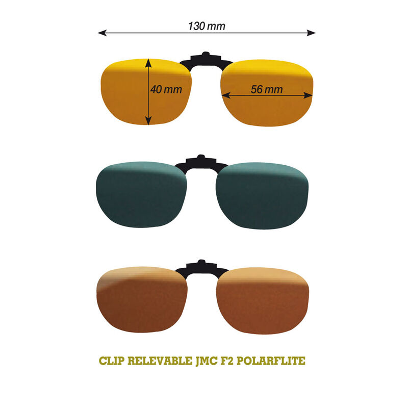 Lunettes polarisantes jmc clip relevable f2 / polarflite - Clips | Pacific P&ecirc;che