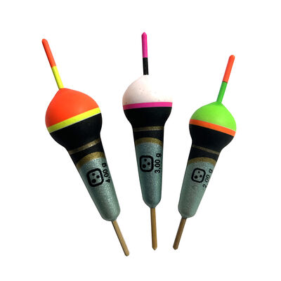 KIT 3 FLOTTEURS TRUITE TOULOUSAINS 4G FENDU ABC - Flotteurs / Bulles | Pacific P&ecirc;che