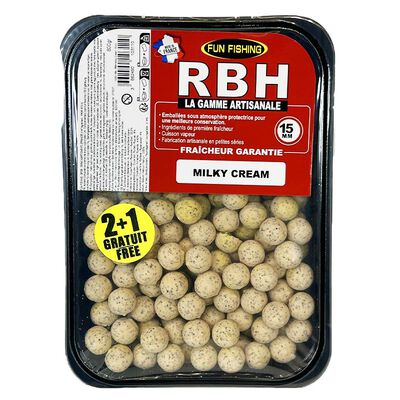 Bouillettes Fun Fishing RBH Milky Cream 800g - Denses | Pacific P&ecirc;che