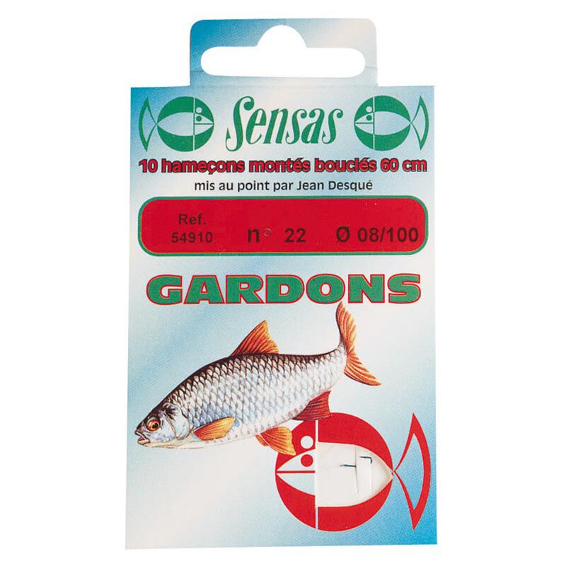 Hame&ccedil;ons mont&eacute;s coup sensas gardons 40cm (x10) - Hame&ccedil;ons &agrave; Palettes | Pacific P&ecirc;che