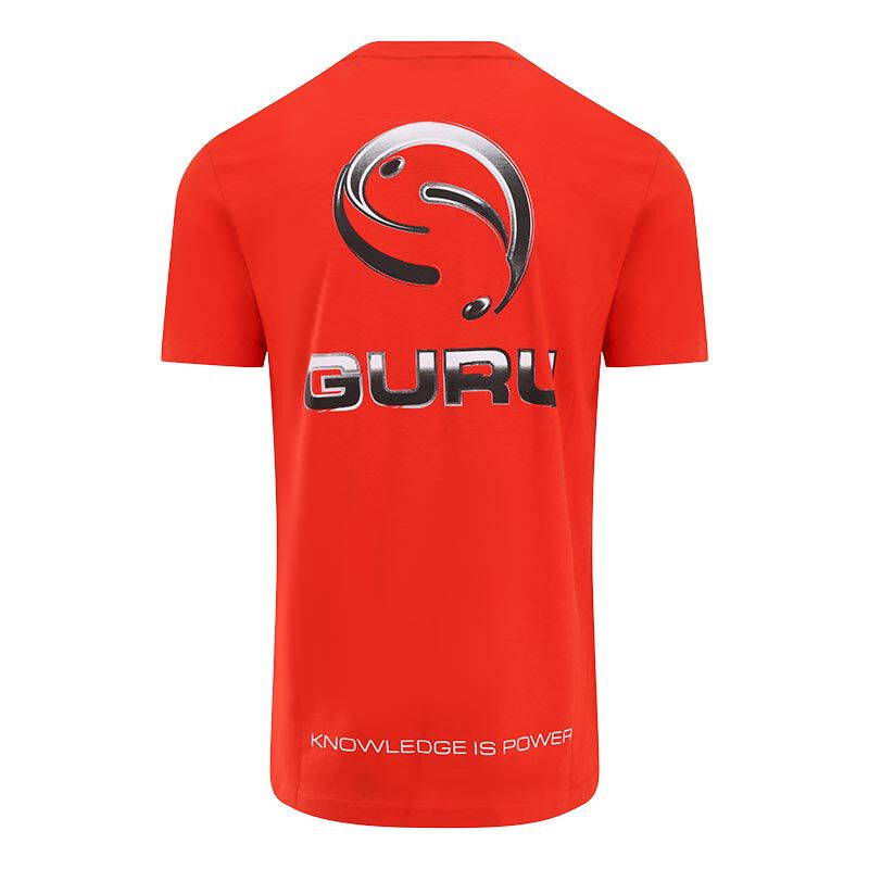 T-shirt GURU SEMI LOGO TEE RED - T-shirts manches courtes | Pacific P&ecirc;che