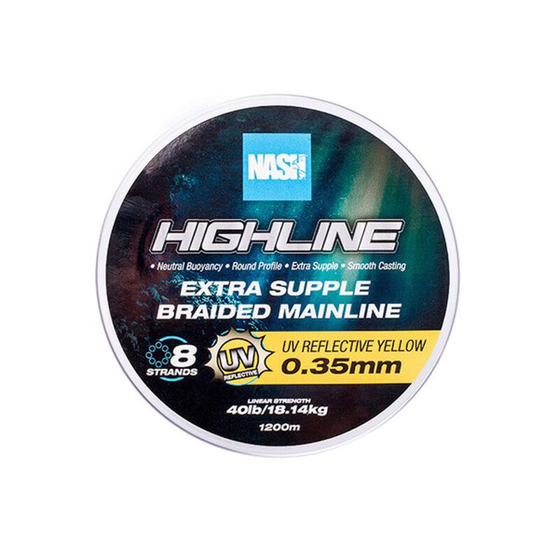 Tresse Nash Highline Extra Supple Braid UV Yellow 600m - Tresse | Pacific P&ecirc;che
