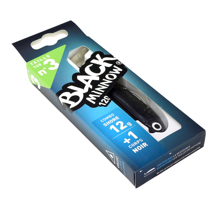 Leurre Souple Shad Fiiish Combo Black Minnow 120 Shore 12cm, 12g - Shads | Pacific P&ecirc;che