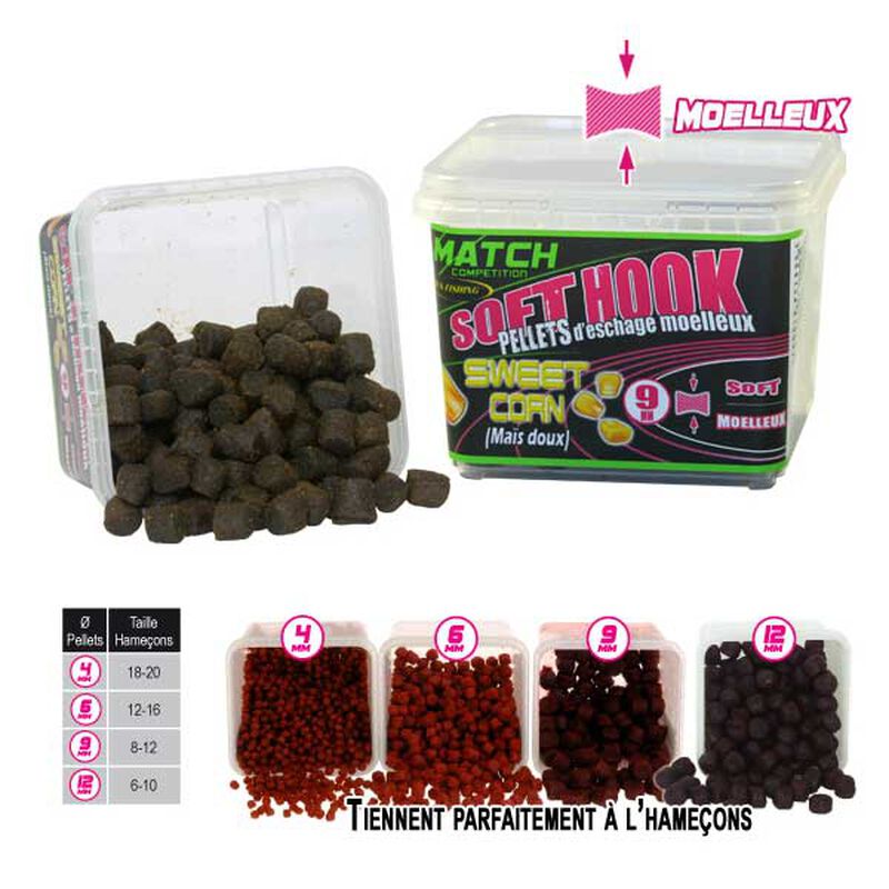 Pellets d'eschage coup fun fishing soft hook pellets sweet corn 120g - Pellets Mous | Pacific P&ecirc;che