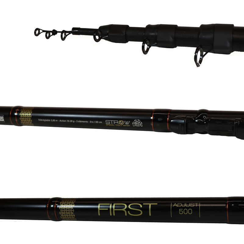 Canne T&eacute;l&eacute;r&eacute;glable Strow First Adjust 500 5m, max 30g - Cannes t&eacute;l&eacute;r&eacute;glables | Pacific P&ecirc;che