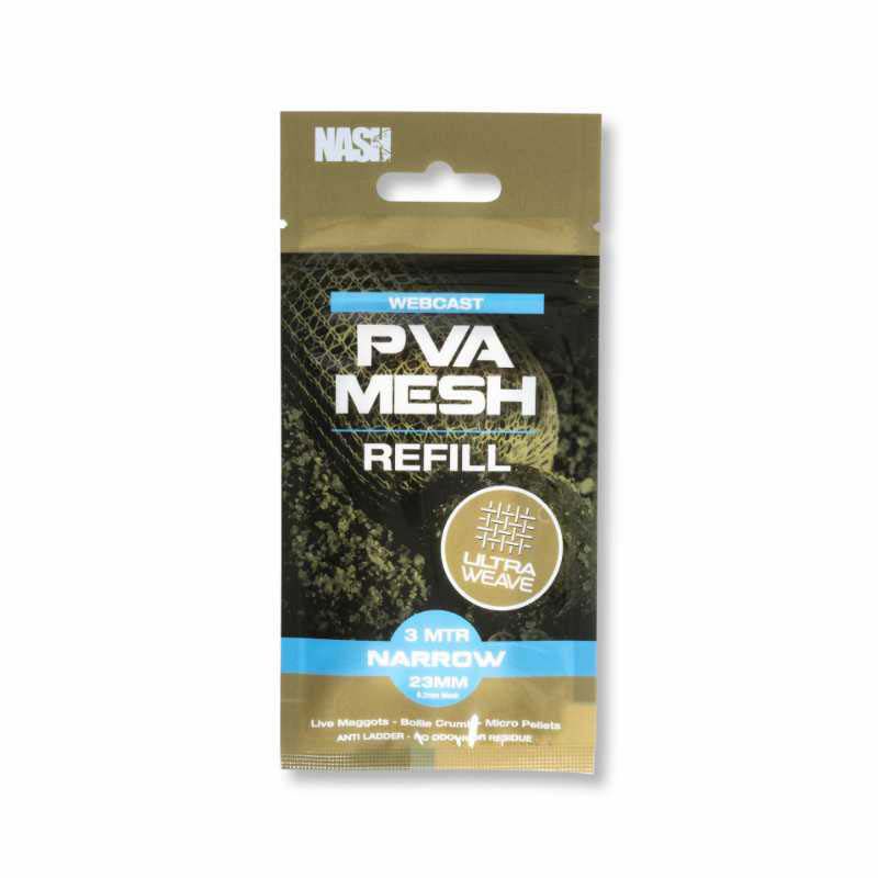 Recharge Filet Soluble Nash Webcast Ultra Weave PVA Refill Narrow 23mm - Filets | Pacific P&ecirc;che