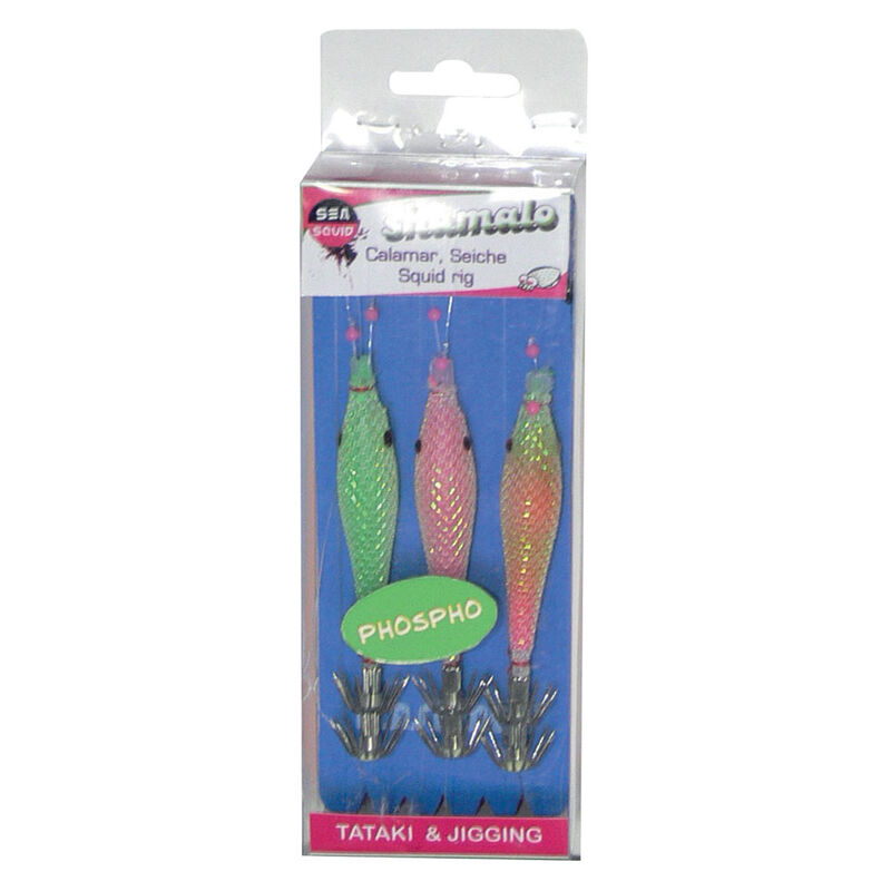 Mitraillette 3 turluttes sea squid shamalo 9cm - Turluttes | Pacific P&ecirc;che