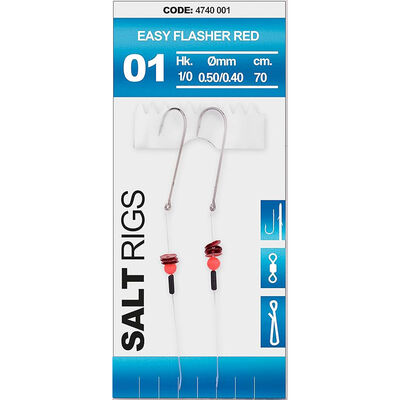 Bas de Ligne SPRO Surf Leader Salt Rig Easy Flasher Red 1/0 - Bas de Lignes / Lignes Mont&eacute;es | Pacific P&ecirc;che