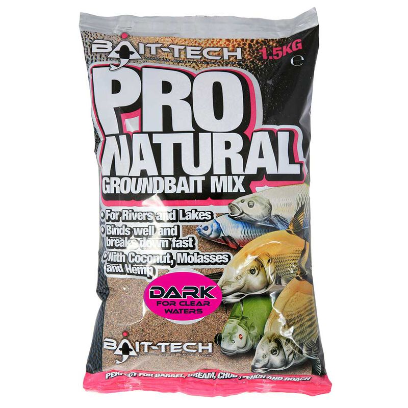 Amorce Bait Tech Pro Natural Dark 1.5Kg - Amorces | Pacific P&ecirc;che