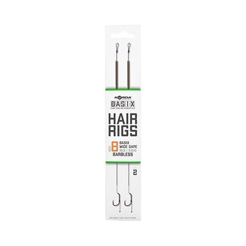 Bas de ligne korda basix hair rigs wide gape barbless - Bas de Ligne Mont&eacute;s | Pacific P&ecirc;che