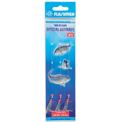 Bas de ligne a daurades mer flashmer daurade 3 hamecons - Bas de Lignes / Lignes Mont&eacute;es | Pacific P&ecirc;che
