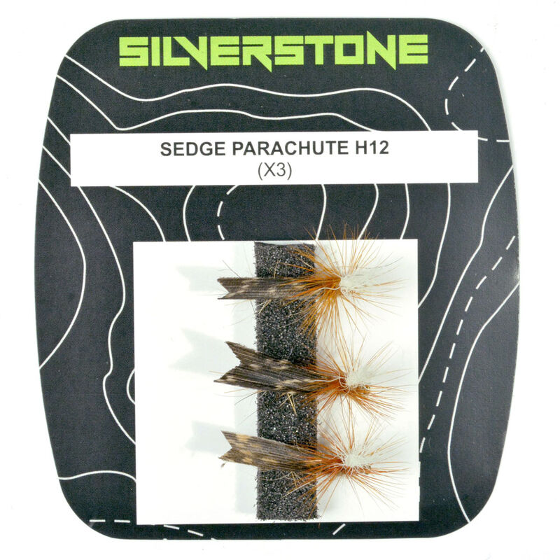 Mouche s&egrave;che silverstone sedge parachute h12 (x3) - S&egrave;ches | Pacific P&ecirc;che