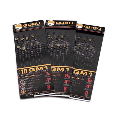 Bas de ligne Guru QM1 Bait Bands 4" (x8) - Hame&ccedil;ons mont&eacute;s feeder | Pacific P&ecirc;che