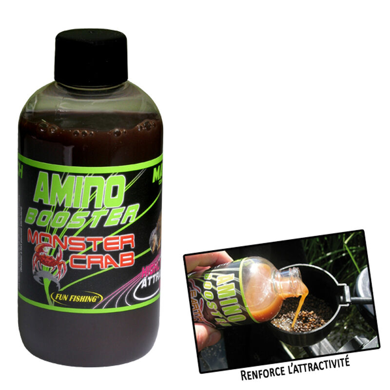 Additif liquide coup fun fishing amino booster monster crab 200ml - Additifs | Pacific P&ecirc;che