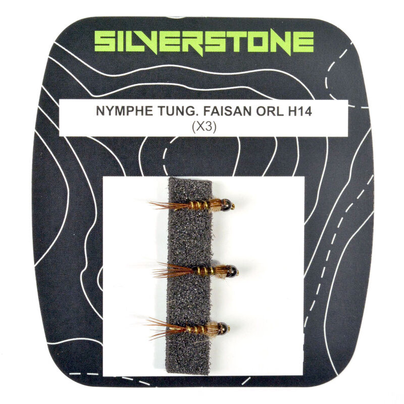 Mouche silverstone nymphe tungst&egrave;ne faisan orl h14 (x3) - Nymphes | Pacific P&ecirc;che