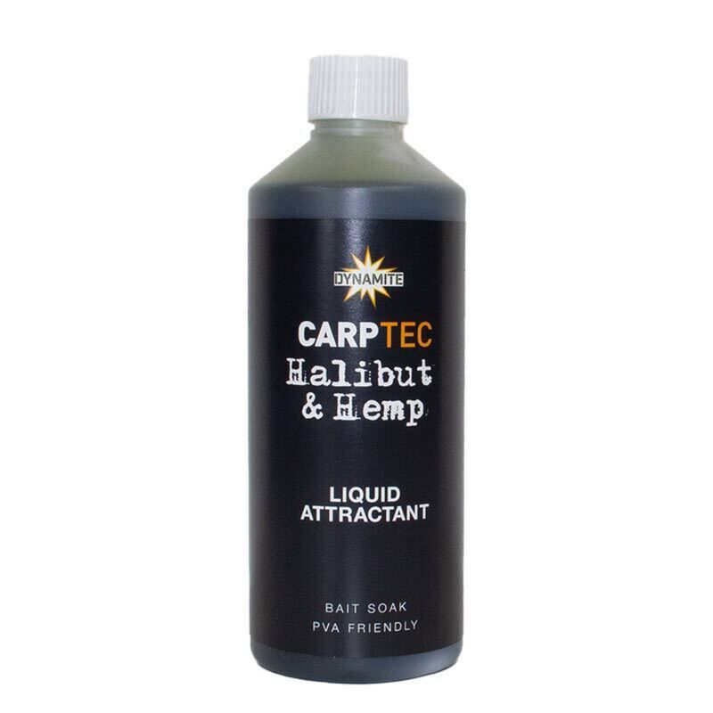  Liquid Attractant Halibut & Hemp Dynamite Baits CarpTec 500ml - Boosters / dips | Pacific P&ecirc;che