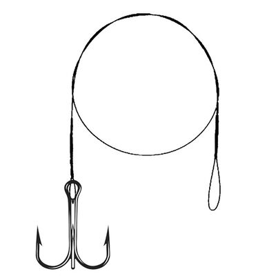 Avancon acier carnassier cannelle megaflex 40cm 7.5kg triple (x3) - Bas de ligne mont&eacute;s | Pacific P&ecirc;che