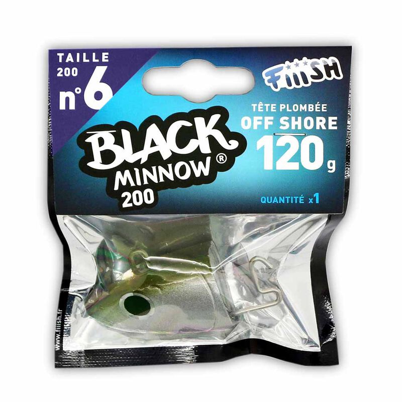 T&ecirc;te plomb&eacute;e fiiish black minnow 200 off shore 120g (x1) - T&ecirc;tes Plomb&eacute;es | Pacific P&ecirc;che