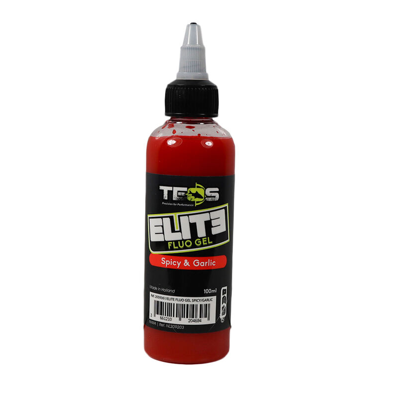 Booster Fluo Gel Teos Elite Spicy/Garlic 100ml - Additifs | Pacific P&ecirc;che
