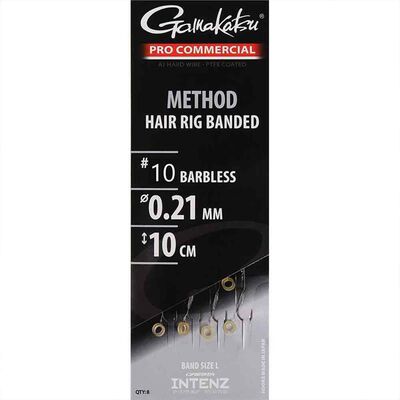 Bas de Ligne Gamakatsu Method Hair Rig Banded 10 cm x8 - Hame&ccedil;ons &agrave; Palettes | Pacific P&ecirc;che
