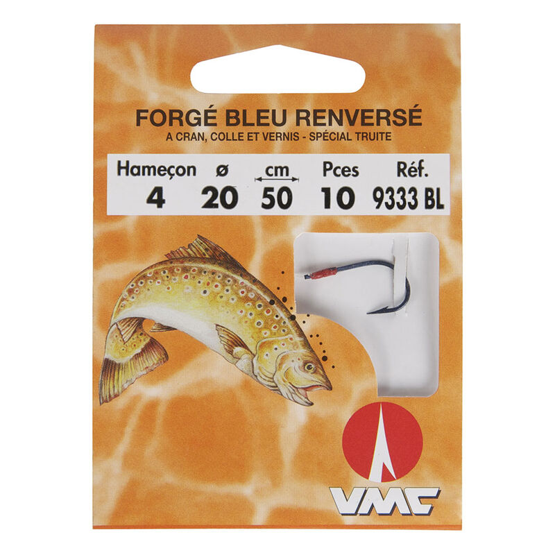 Hame&ccedil;ons mont&eacute;s truite waterqueen bleu renvers&eacute; &agrave; cran 9335bl (x10) - Hame&ccedil;ons mont&eacute;s | Pacific P&ecirc;che