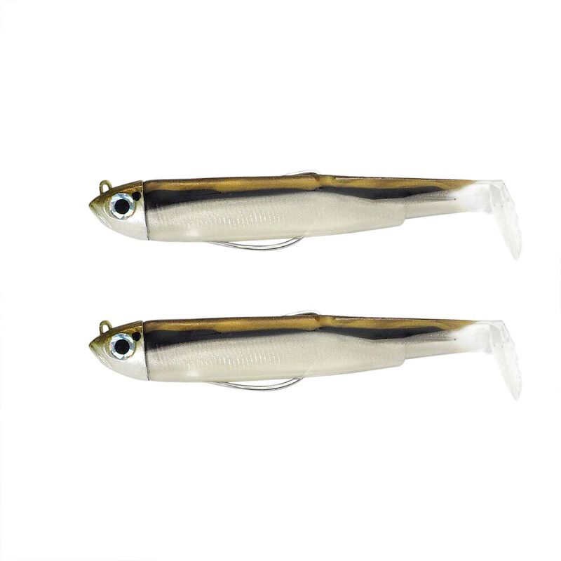 Leurre souple fiiish double combo (2 leurres mont&eacute;s) black minnow 90 shore 9cm 5g - Leurres souples | Pacific P&ecirc;che