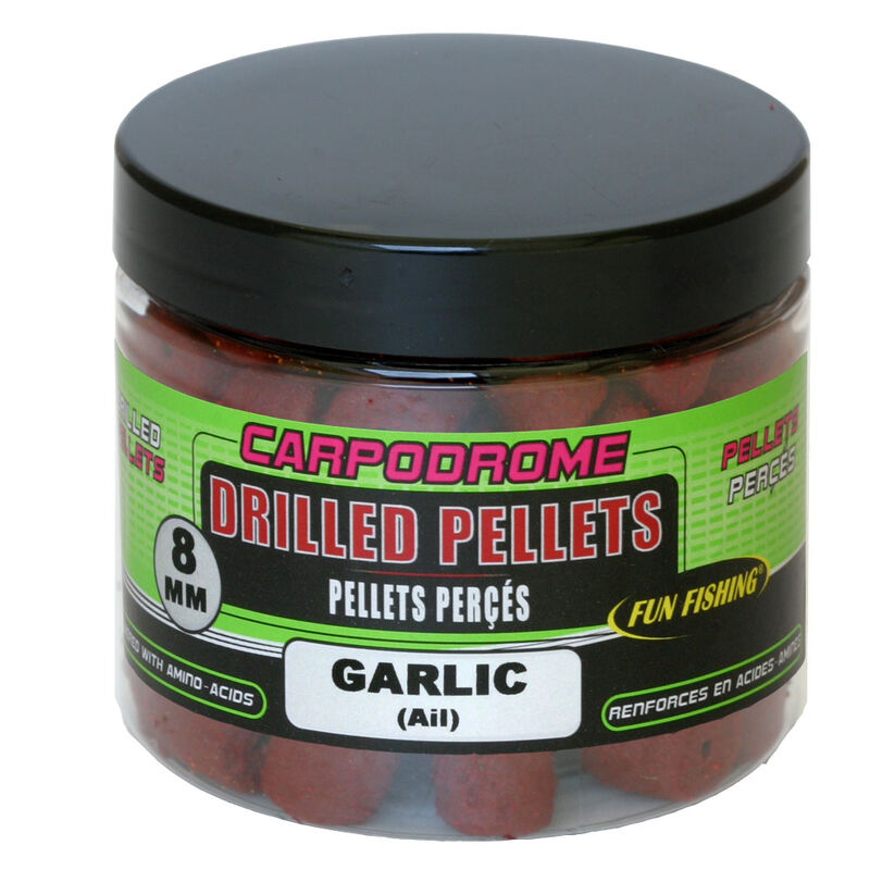 Pellets d'Eschage Fun Fishing Pellets Perc&eacute;s Ail 8mm 80g - Pellets | Pacific P&ecirc;che
