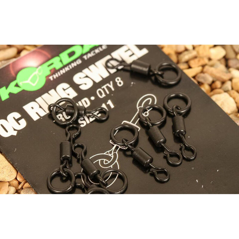 &Eacute;merillon rapide carpe korda quick change swivel loop fitting taille 11 (x8) - Emerillons carpe | Pacific P&ecirc;che