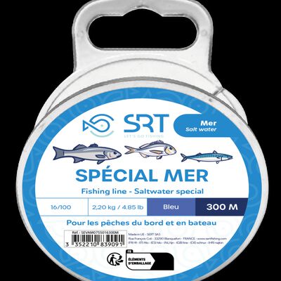 Nylon SRT Special Mer Bleu &ndash; 300 m - Tresses, nylons, fluorocarbones | Pacific P&ecirc;che