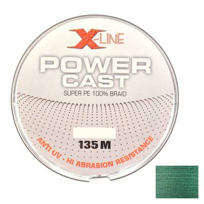 Tresse X-Line Power Cast Verte 4 Brins 135m - Tresses | Pacific P&ecirc;che