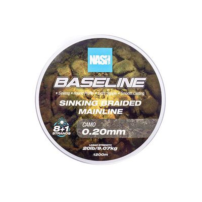 Tresse Nash Baseline Sinking Braid Camo 1200m - Tresse | Pacific P&ecirc;che