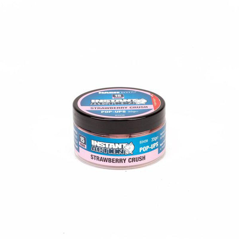 Bouillettes flottantes carpe nashbait instant action pop up strawberry crush - Flottantes | Pacific P&ecirc;che