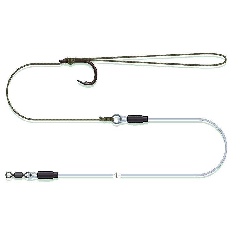 Bas de Ligne Madcat Combi Pellet Rig 60cm 0.80mm 66kg n&deg;2/0 - Bas de lignes mont&eacute;s | Pacific P&ecirc;che