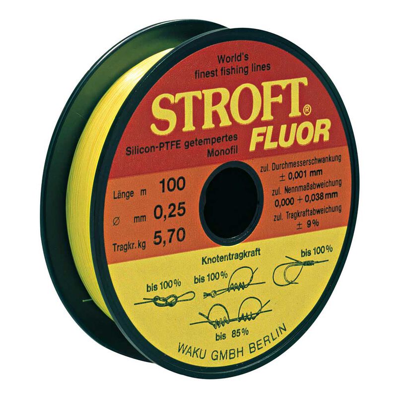 Fil nylon jaune stroft fluor 100m - Monofilaments | Pacific P&ecirc;che