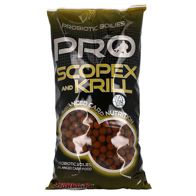 Bouillettes carpe probiotic scopex krill 20mm - Denses | Pacific P&ecirc;che
